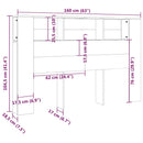 vidaXL betonszürke áthidaló szekrény 160 x 18,5 x 104,5 cm