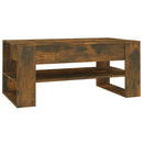 vidaXL füstös tölgy színű szerelt fa dohányzóasztal 102 x 55 x 45 cm