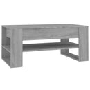 vidaXL szürke sonoma színű szerelt fa dohányzóasztal 102 x 55 x 45 cm