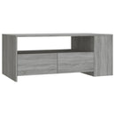 vidaXL szürke sonoma színű szerelt fa dohányzóasztal 102 x 55 x 42 cm