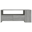 vidaXL szürke sonoma színű szerelt fa dohányzóasztal 102 x 55 x 42 cm