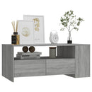 vidaXL szürke sonoma színű szerelt fa dohányzóasztal 102 x 55 x 42 cm