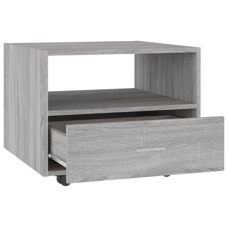 vidaXL szürke sonoma színű szerelt fa dohányzóasztal 55 x 55 x 40 cm