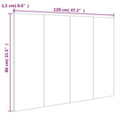 vidaXL barna tölgy színű szerelt fa ágyfejtámla 120 x 1,5 x 80 cm