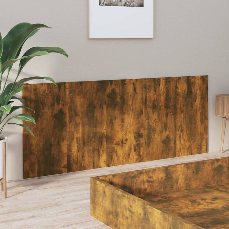 vidaXL füstös tölgy színű szerelt fa ágyfejtámla 200x1,5x80 cm
