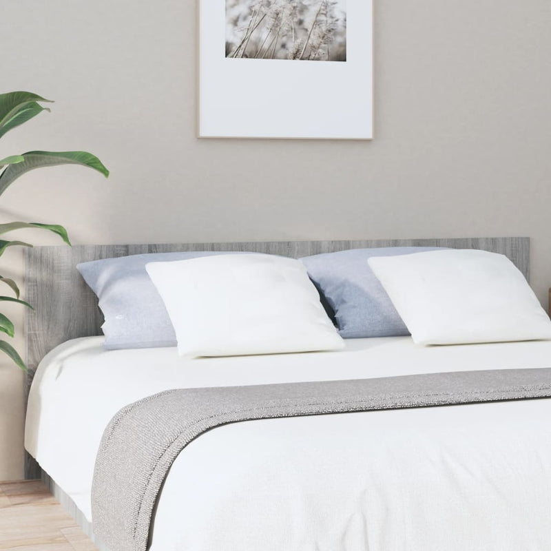 vidaXL szürke sonoma színű szerelt fa ágyfejtámla 200x1,5x80 cm