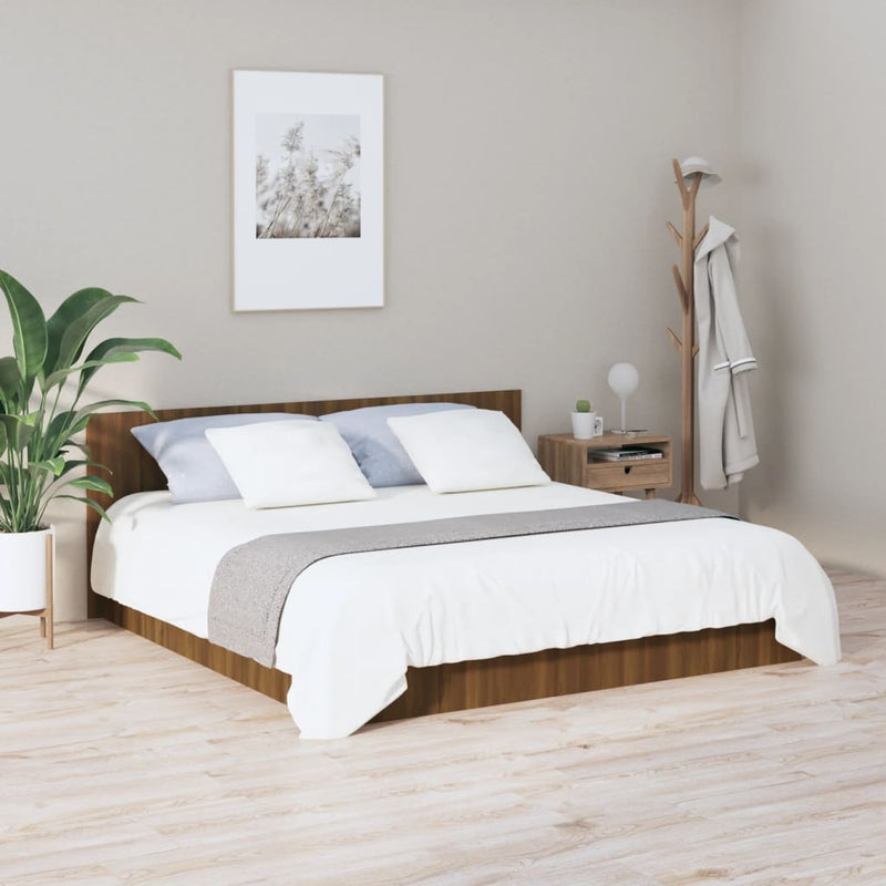vidaXL barna tölgy színű szerelt fa ágyfejtámla 200x1,5x80 cm