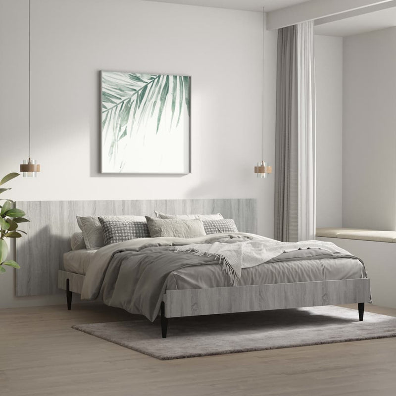 vidaXL szürke sonoma színű szerelt fali fejtámla 240 x 1,5 x 80 cm