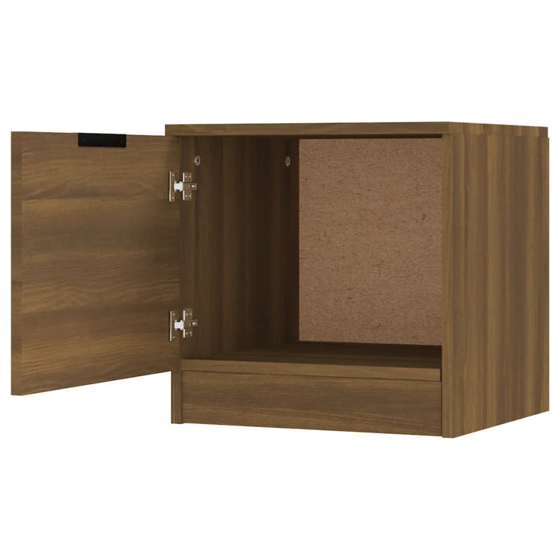 vidaXL 2 db barna tölgy színű éjjeliszekrény 40 x 39 x 40 cm