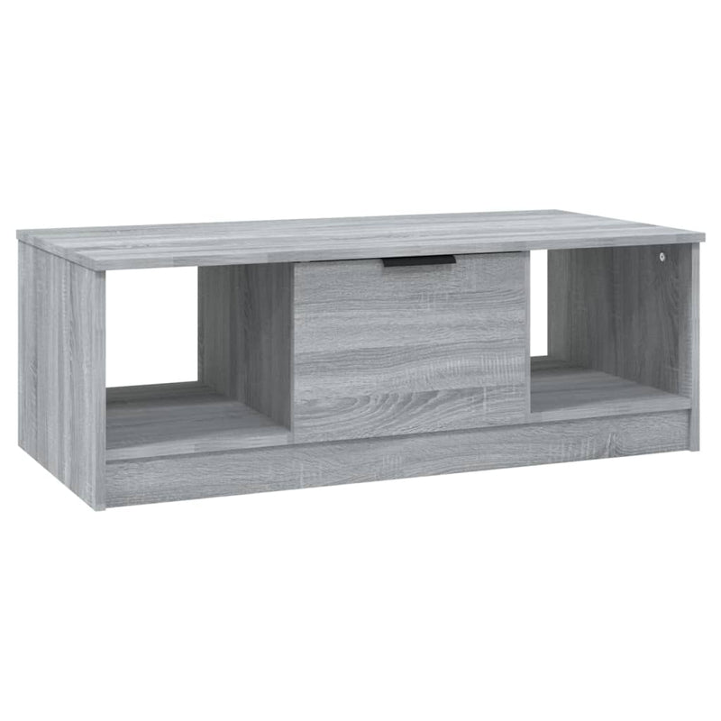 vidaXL szürke sonoma színű szerelt fa dohányzóasztal 102 x 50 x 36 cm