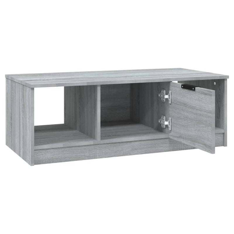 vidaXL szürke sonoma színű szerelt fa dohányzóasztal 102 x 50 x 36 cm