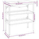 vidaXL fekete vas fürdőszobai mosdókagylóváz beépített mosdóval
