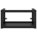 vidaXL fekete vas fürdőszobai mosdókagylóváz beépített mosdóval