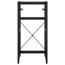 vidaXL fekete vas fürdőszobai mosdókagylóváz beépített mosdóval