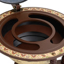 vidaXL barna földgömb alakú tömör eukaliptuszfa bárszekrény/bortartó