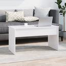 vidaXL fehér szerelt fa dohányzóasztal 102 x 50,5 x 52,5 cm