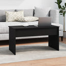 vidaXL fekete szerelt fa dohányzóasztal 102 x 50,5 x 52,5 cm