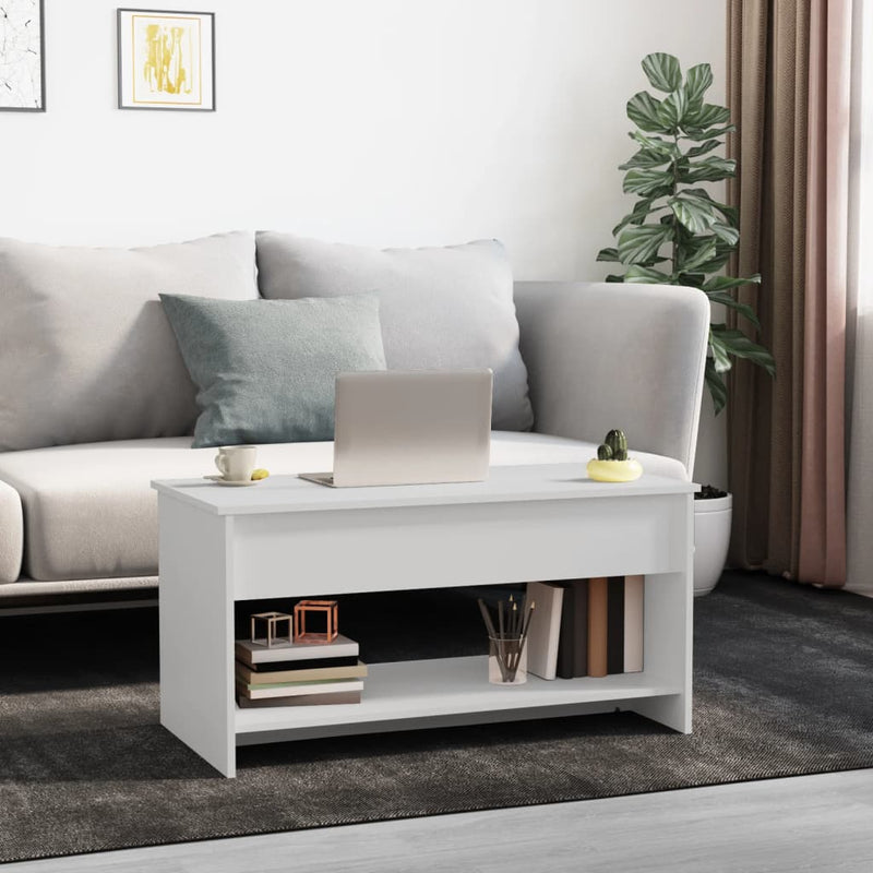 vidaXL fehér szerelt fa dohányzóasztal 102x50x52,5 cm