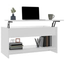 vidaXL fehér szerelt fa dohányzóasztal 102x50x52,5 cm