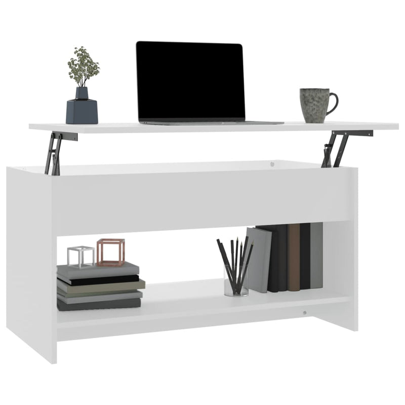 vidaXL fehér szerelt fa dohányzóasztal 102x50x52,5 cm