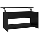 vidaXL fekete szerelt fa dohányzóasztal 102x50x52,5 cm