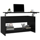 vidaXL fekete szerelt fa dohányzóasztal 102x50x52,5 cm