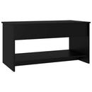 vidaXL fekete szerelt fa dohányzóasztal 102x50x52,5 cm
