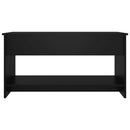 vidaXL fekete szerelt fa dohányzóasztal 102x50x52,5 cm
