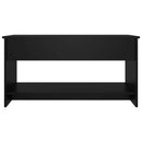 vidaXL fekete szerelt fa dohányzóasztal 102x50x52,5 cm