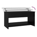 vidaXL fekete szerelt fa dohányzóasztal 102x50x52,5 cm