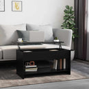 vidaXL fekete szerelt fa dohányzóasztal 102x50x52,5 cm