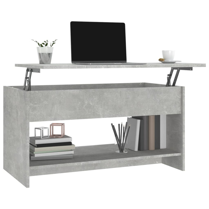 vidaXL betonszürke szerelt fa dohányzóasztal 102x50x52,5 cm
