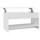 vidaXL magasfényű fehér szerelt fa dohányzóasztal 102x50x52,5 cm