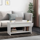 vidaXL magasfényű fehér szerelt fa dohányzóasztal 102x50x52,5 cm
