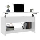 vidaXL magasfényű fehér szerelt fa dohányzóasztal 102x50x52,5 cm