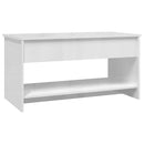 vidaXL magasfényű fehér szerelt fa dohányzóasztal 102x50x52,5 cm