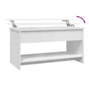 vidaXL magasfényű fehér szerelt fa dohányzóasztal 102x50x52,5 cm