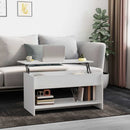vidaXL magasfényű fehér szerelt fa dohányzóasztal 102x50x52,5 cm
