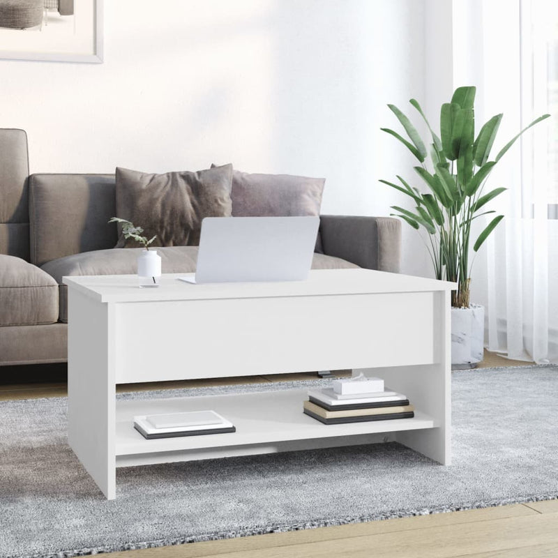 vidaXL fehér szerelt fa dohányzóasztal 80 x 50 x 40 cm
