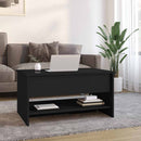 vidaXL fekete szerelt fa dohányzóasztal 80 x 50 x 40 cm