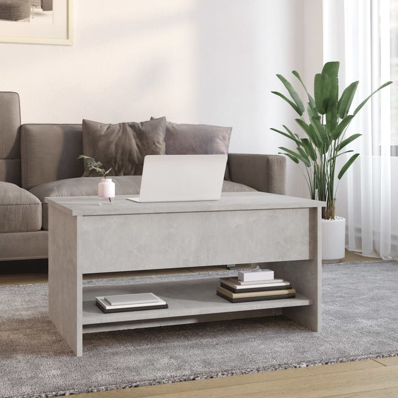 vidaXL betonszürke szerelt fa dohányzóasztal 80x50x40 cm
