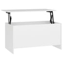 vidaXL fehér szerelt fa dohányzóasztal 102 x 55,5 x 52,5 cm