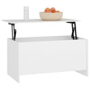 vidaXL fehér szerelt fa dohányzóasztal 102 x 55,5 x 52,5 cm