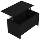 vidaXL fekete szerelt fa dohányzóasztal 102 x 55,5 x 52,5 cm