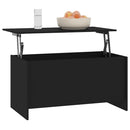 vidaXL fekete szerelt fa dohányzóasztal 102 x 55,5 x 52,5 cm