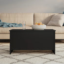 vidaXL fekete szerelt fa dohányzóasztal 102 x 55,5 x 52,5 cm