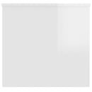 vidaXL magasfényű fehér szerelt fa dohányzóasztal 102 x 55,5 x 52,5 cm