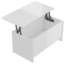 vidaXL magasfényű fehér szerelt fa dohányzóasztal 102 x 55,5 x 52,5 cm