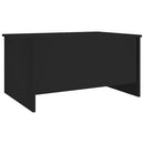 vidaXL fekete szerelt fa dohányzóasztal 80 x 55,5 x 41,5 cm
