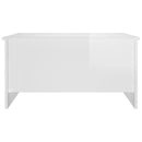 vidaXL magasfényű fehér szerelt fa dohányzóasztal 80x55,5x41,5 cm